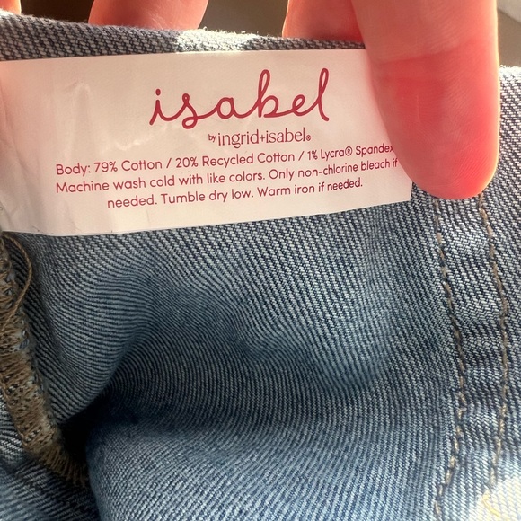 Isabel Maternity Wide Leg Denim Overalls NWT Size 10 - Picture 6 of 7